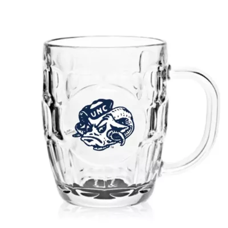 NCAA North Carolina Tar Heels 20oz. Dimpled Glass Mug