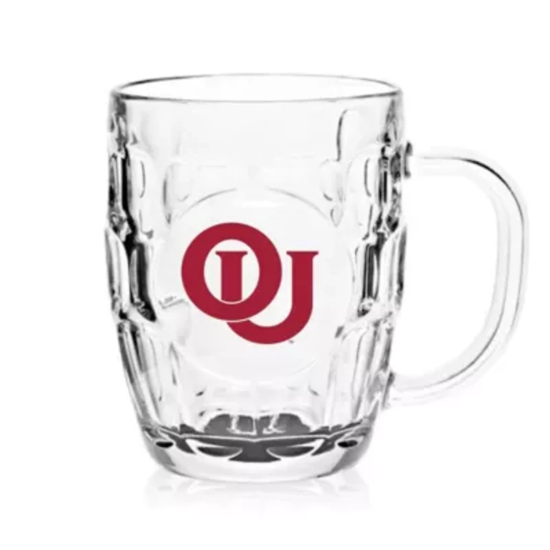 NCAA Oklahoma Sooners 20oz. Dimpled Glass Mug