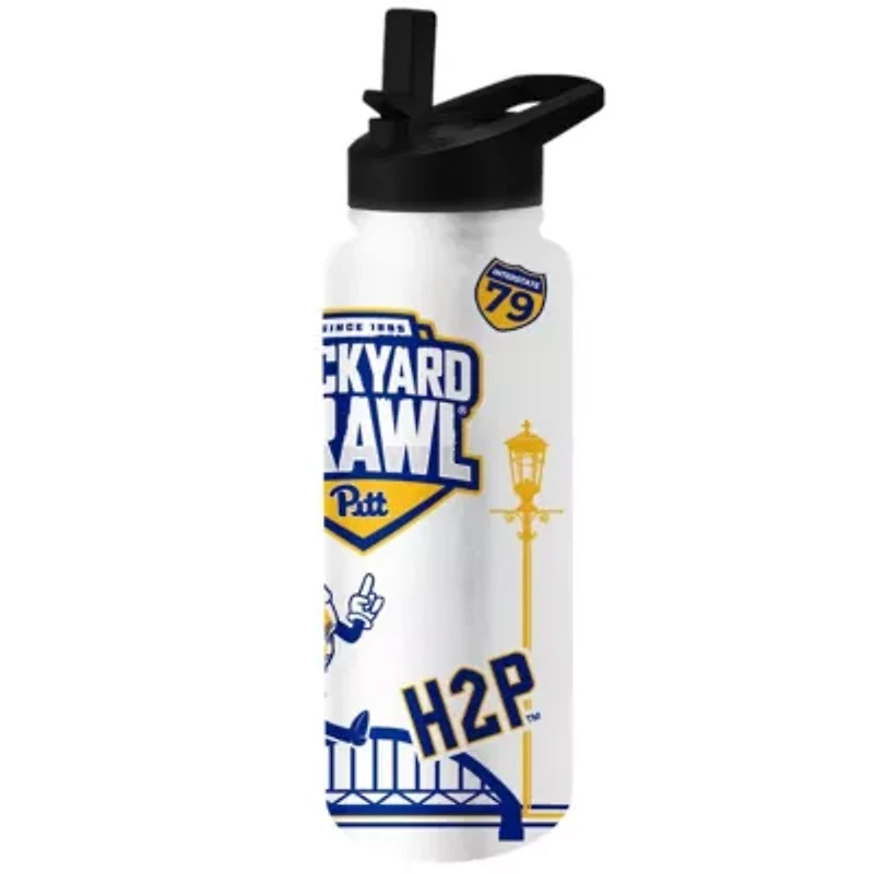 NCAA Pitt Panthers 2023 Backyard Brawl 34oz. Quencher Bottle