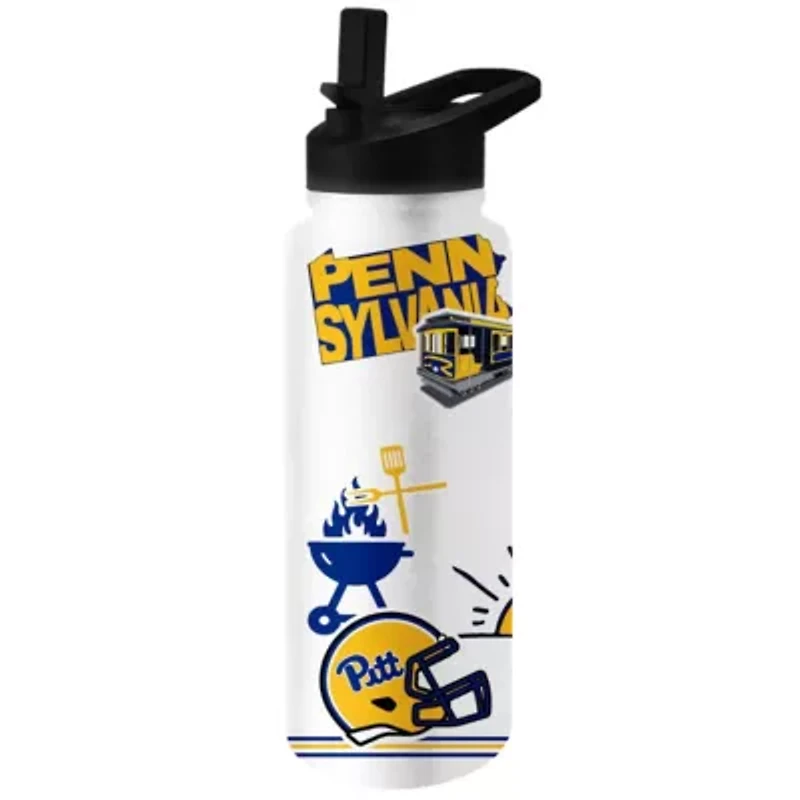 NCAA Pitt Panthers 2023 Backyard Brawl 34oz. Quencher Bottle