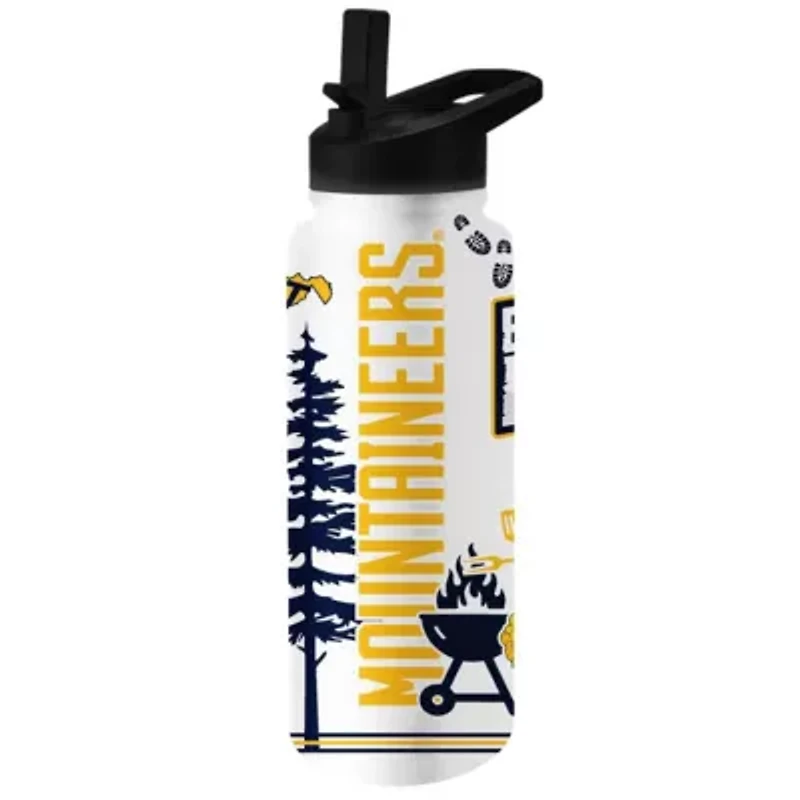 NCAA West Virginia Mountaineers Backyard Brawl 34oz. Quencher Bottle
