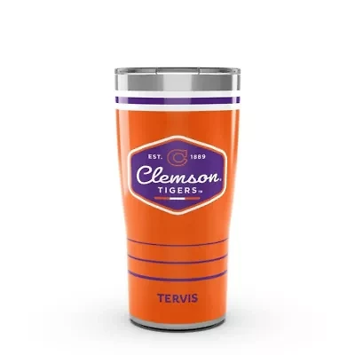 NCAA Clemson Tigers 20oz. Vintage DuraPrint™️ Stainless Travel Tumbler