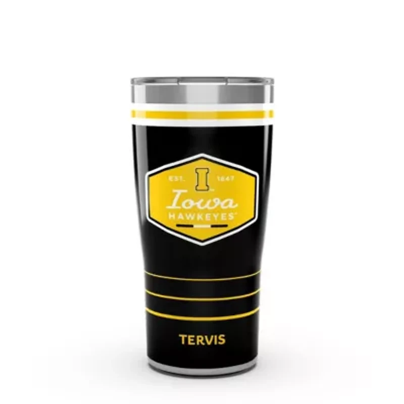 NCAA Iowa Hawkeyes 20oz. Vintage DuraPrint™️ Stainless Travel Tumbler