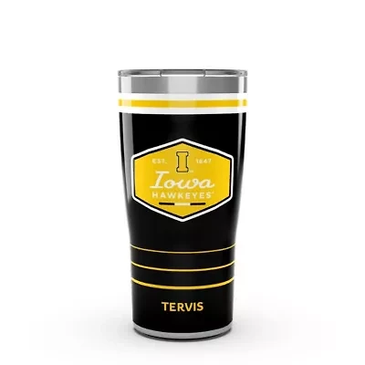 NCAA Iowa Hawkeyes 20oz. Vintage DuraPrint™️ Stainless Travel Tumbler