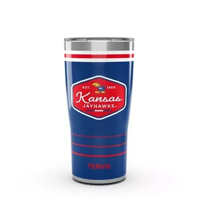 NCAA Kansas Jayhawks 20oz. Vintage DuraPrint™️ Stainless Travel Tumbler