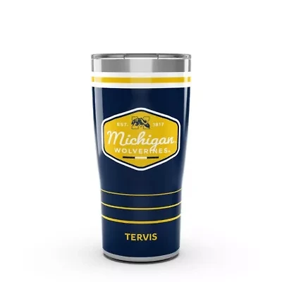 NCAA Michigan Wolverines 20oz. Vintage DuraPrint™️ Stainless Travel Tumbler