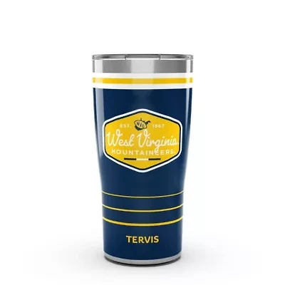 NCAA West Virginia Mountaineers 20oz. Vintage DuraPrint™️ Stainless Travel Tumbler