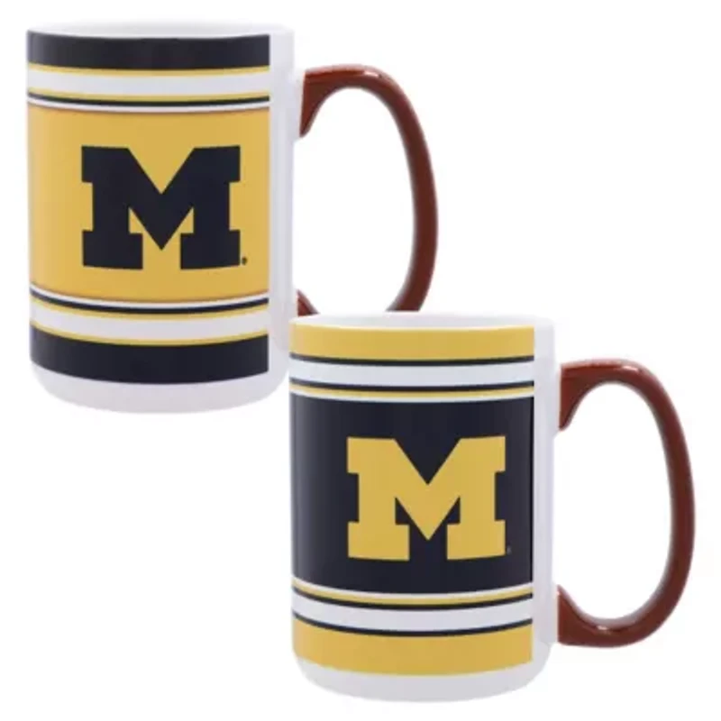 NCAA Michigan Wolverines 15oz. Home & Away 2-Pack Mug Set