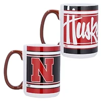 NCAA Nebraska Huskers 15oz. Home & Away 2-Pack Mug Set