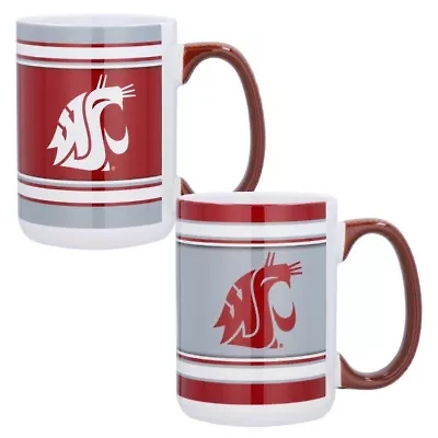 NCAA Washington State Cougars 15oz. Home & Away 2-Pack Mug Set