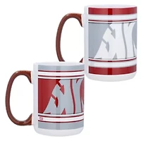 NCAA Washington State Cougars 15oz. Home & Away 2-Pack Mug Set