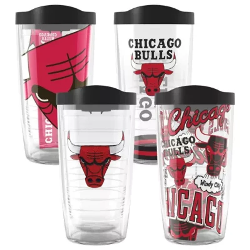 NBA Chicago Bulls Four-Pack 16oz. Classic Tumbler Set