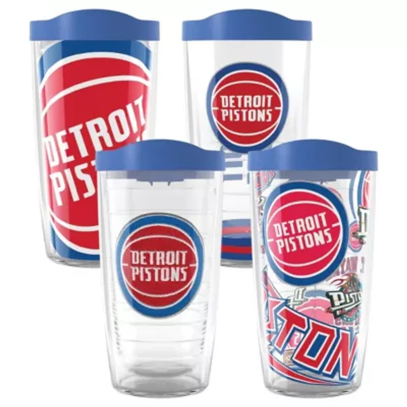 NBA Detroit Pistons Four-Pack 16oz. Classic Tumbler Set