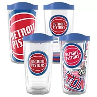 NBA Detroit Pistons Four-Pack 16oz. Classic Tumbler Set