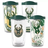 NBA Milwaukee Bucks Four-Pack 16oz. Classic Tumbler Set