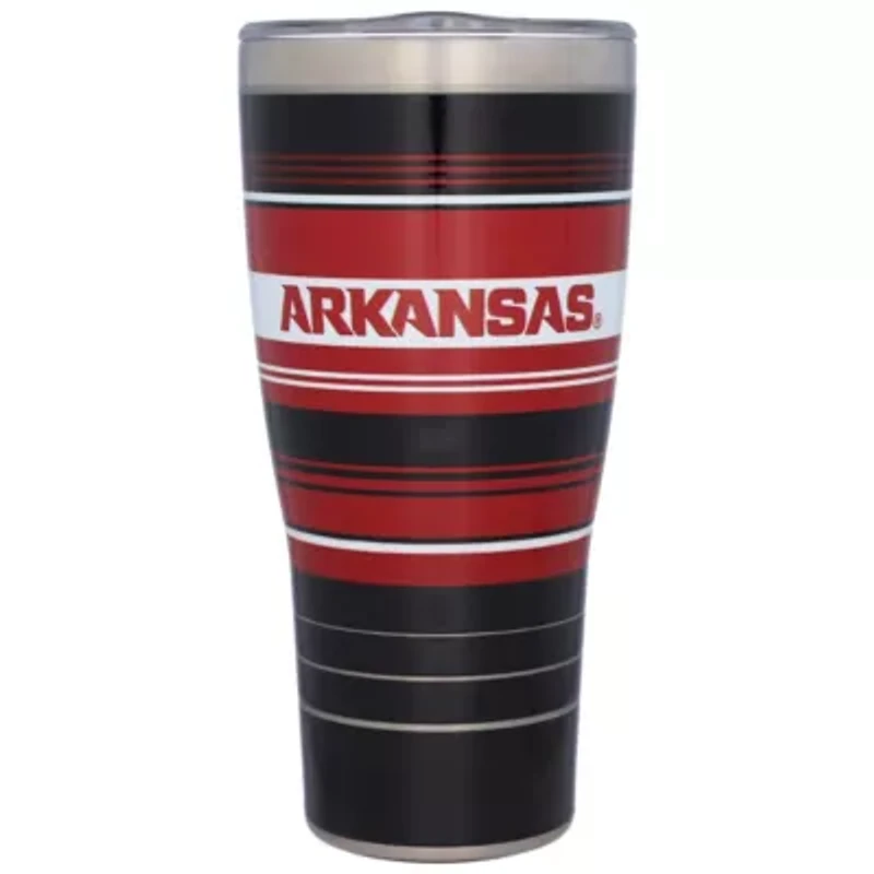 NCAA Arkansas Razorbacks 30oz. Hype Stripes Stainless Tumbler