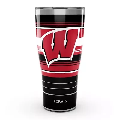 NCAA Wisconsin Badgers 30oz. Hype Stripes Stainless Tumbler