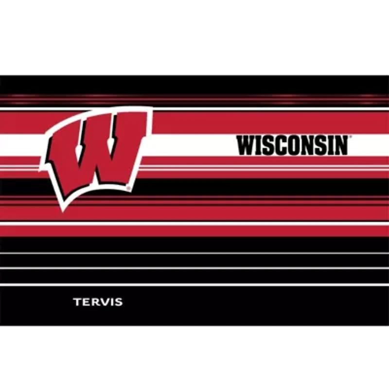 NCAA Wisconsin Badgers 30oz. Hype Stripes Stainless Tumbler