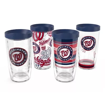 MLB Washington Nationals Four-Pack 16oz. Classic Tumbler Set
