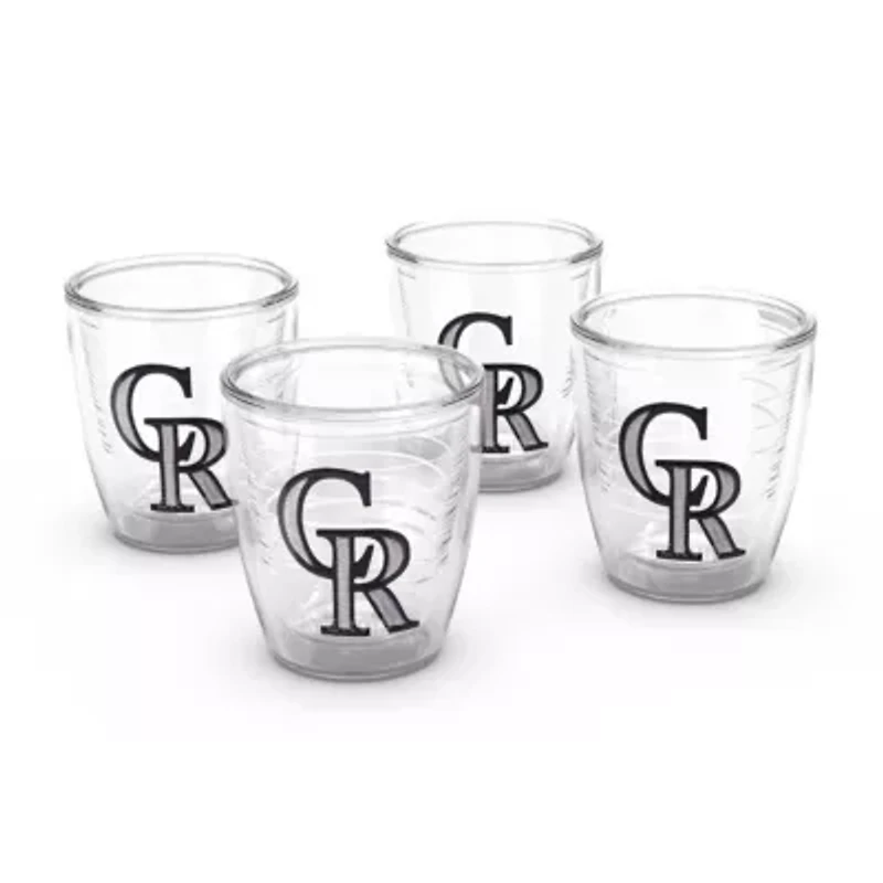 MLB Colorado Rockies Four-Pack 12oz. Emblem Tumbler Set