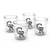 MLB Colorado Rockies Four-Pack 12oz. Emblem Tumbler Set