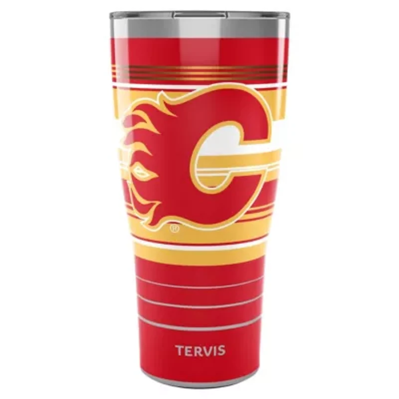 NHL Calgary Flames 30oz. Hype Stripes Stainless Tumbler