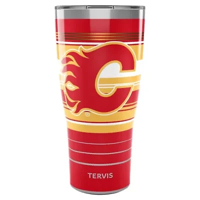 NHL Calgary Flames 30oz. Hype Stripes Stainless Tumbler