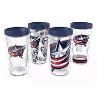 NHL Columbus Jackets Four-Pack 16oz. Classic Tumbler Set