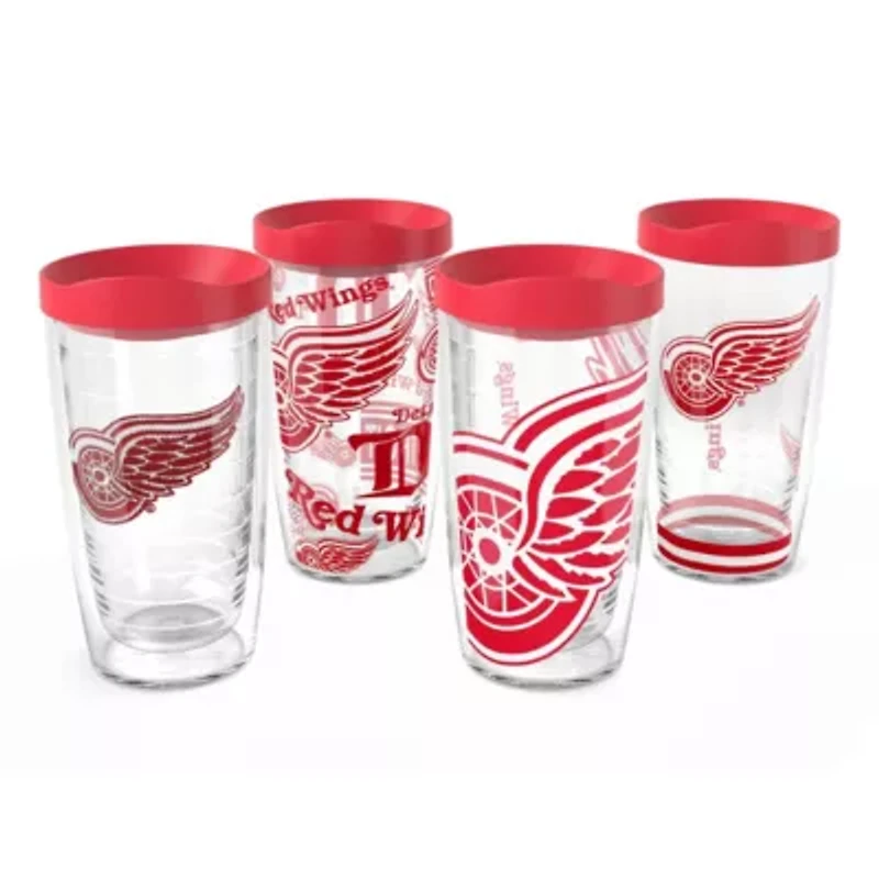 NHL Detroit Wings Four-Pack 16oz. Classic Tumbler Set