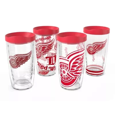 NHL Detroit Wings Four-Pack 16oz. Classic Tumbler Set