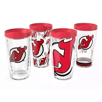NHL New Jersey Devils Four-Pack 16oz. Classic Tumbler Set