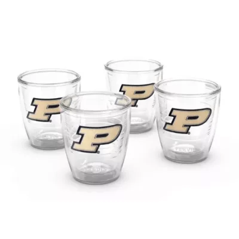 NCAA Purdue Boilermakers 4-Pack 12oz. Emblem Tumbler Set
