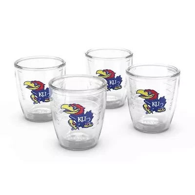 NCAA Kansas Jayhawks 4-Pack 12oz. Emblem Tumbler Set