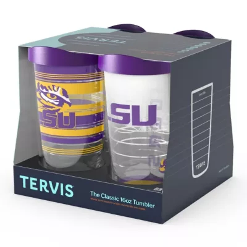 NCAA LSU Tigers Four-Pack 16oz. Classic Tumbler Set