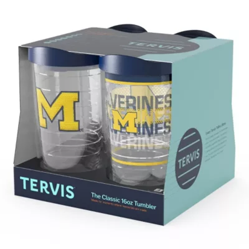 NCAA Michigan Wolverines Four-Pack 16oz. Classic Tumbler Set