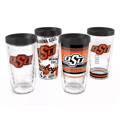 NCAA Oklahoma State Cowboys Four-Pack 16oz. Classic Tumbler Set