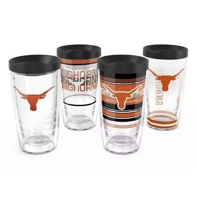 NCAA Texas Longhorns Four-Pack 16oz. Classic Tumbler Set