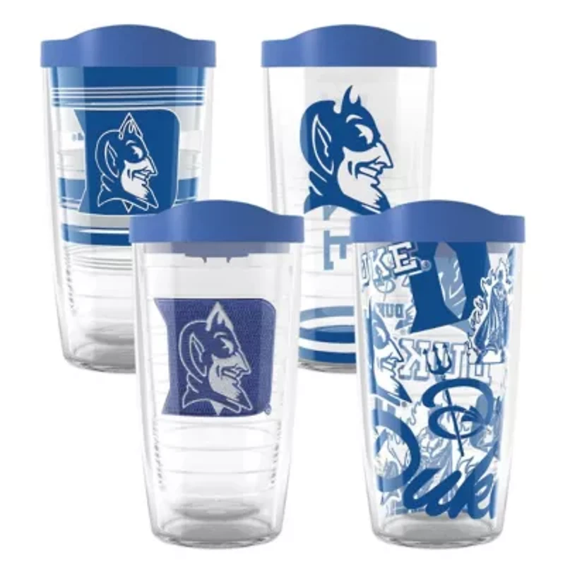 Duke Blue Devils NCAA Duke Devils Four-Pack 16oz. Classic Tumbler Set