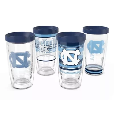 NCAA North Carolina Tar Heels Four-Pack 16oz. Classic Tumbler Set