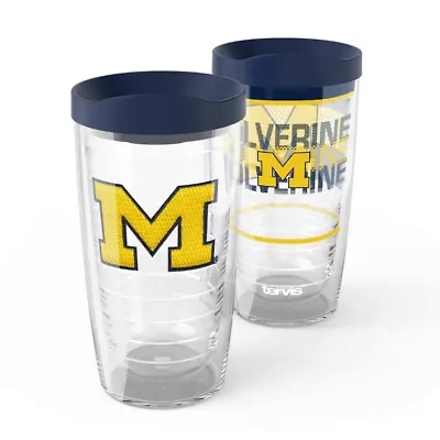 NCAA Michigan Wolverines 2-Pack 16oz. Competitor & Emblem Tumbler Set