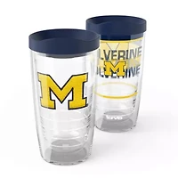NCAA Michigan Wolverines 2-Pack 16oz. Competitor & Emblem Tumbler Set