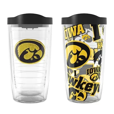 NCAA Iowa Hawkeyes 2-Pack 16oz. Competitor & Emblem Tumbler Set