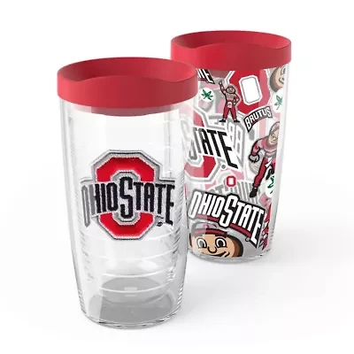 NCAA Ohio State Buckeyes 2-Pack 16oz. Competitor & Emblem Tumbler Set