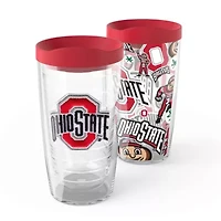 NCAA Ohio State Buckeyes 2-Pack 16oz. Competitor & Emblem Tumbler Set