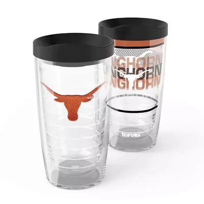 NCAA Texas Longhorns 2-Pack 16oz. Competitor & Emblem Tumbler Set