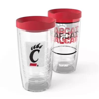 NCAA Cincinnati Bearcats 2-Pack 16oz. Competitor & Emblem Tumbler Set