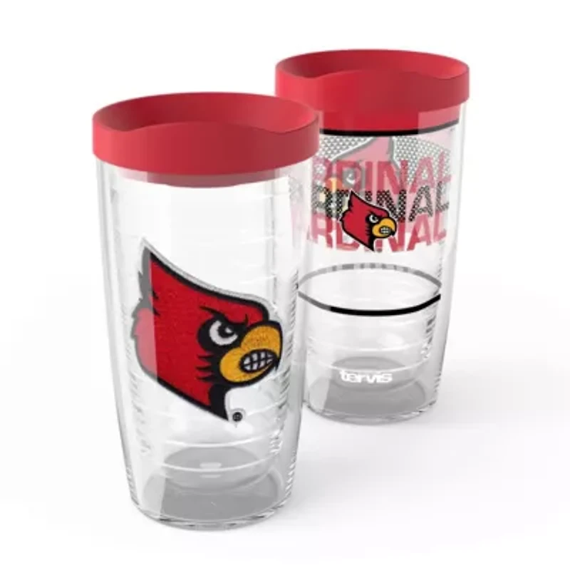 NCAA Louisville Cardinals 2-Pack 16oz. Competitor & Emblem Tumbler Set