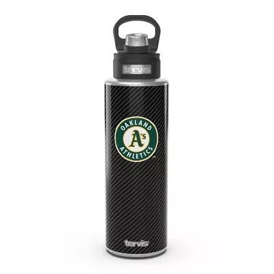 Cooperstown Teams Oakland Athletics 40oz. Carbon Fiber Wide Mouth Water Bottle