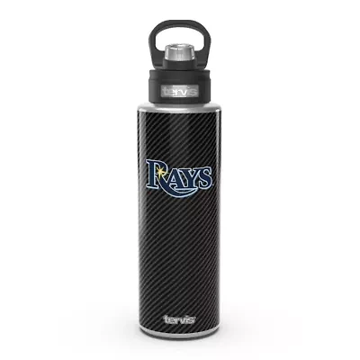 MLB Tampa Bay Rays 40oz. Carbon Fiber Wide Mouth Water Bottle