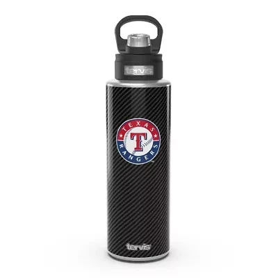 MLB Texas Rangers 40oz. Carbon Fiber Wide Mouth Water Bottle